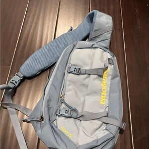 Patagonia Atom 8L Sling Bag in Blue and Yellow